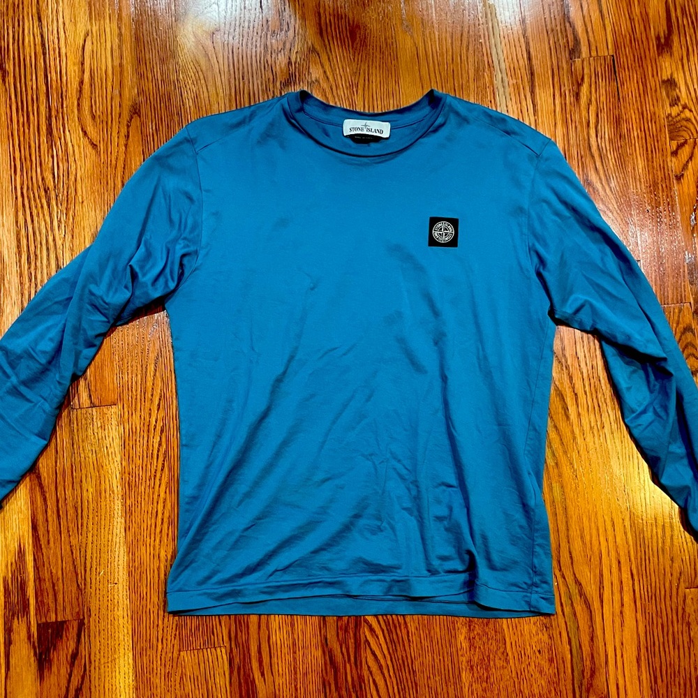 Stone Island baby blue long sleeve tee sz M